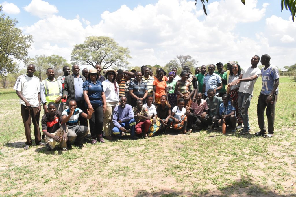 Eng. James Sauramba with the community