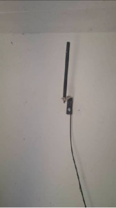 A transmitter mounted in the concrete house.